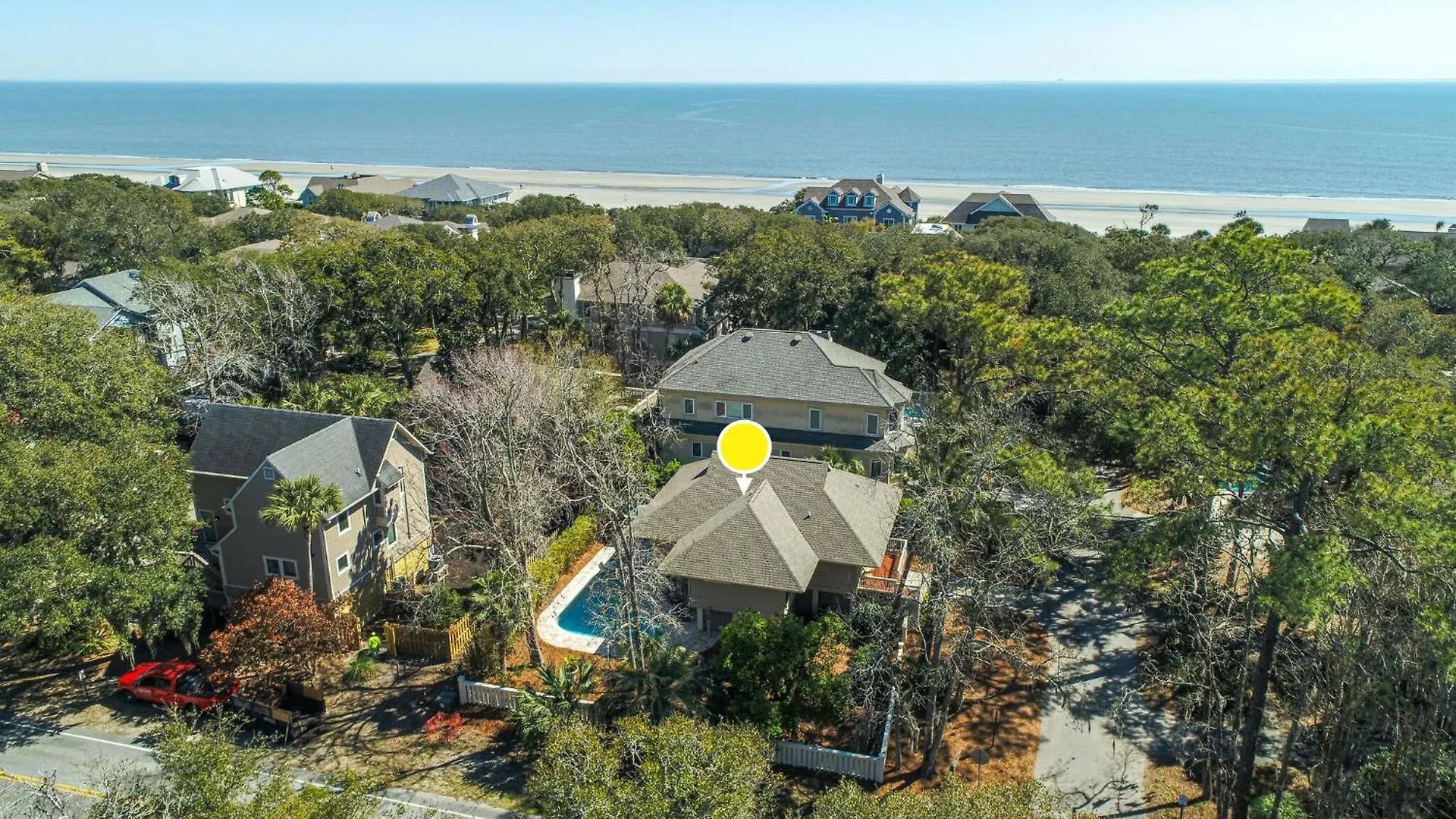 1 Lark Street 4Th Row Ocean Private Pool Pet Friendly Near The Ocean, Shops & Restaurants Villa Hilton Head Island